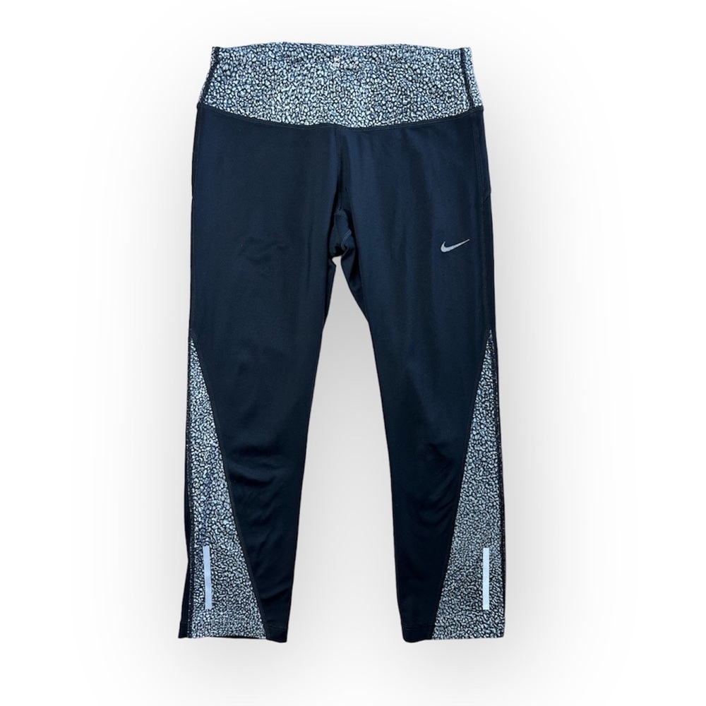 Nike Dri-Fit Black Leggings Capri Sporty Activewear Yoga Crop Pants Womens Small